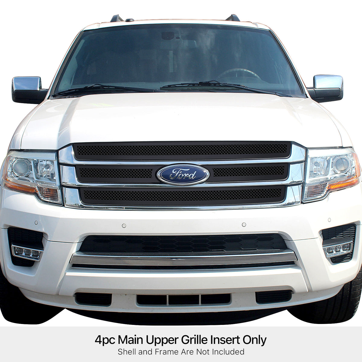 Stainless Steel Main Upper Black Wire Mesh Grille 2015-2017 Ford Expedition GR06GEB97H