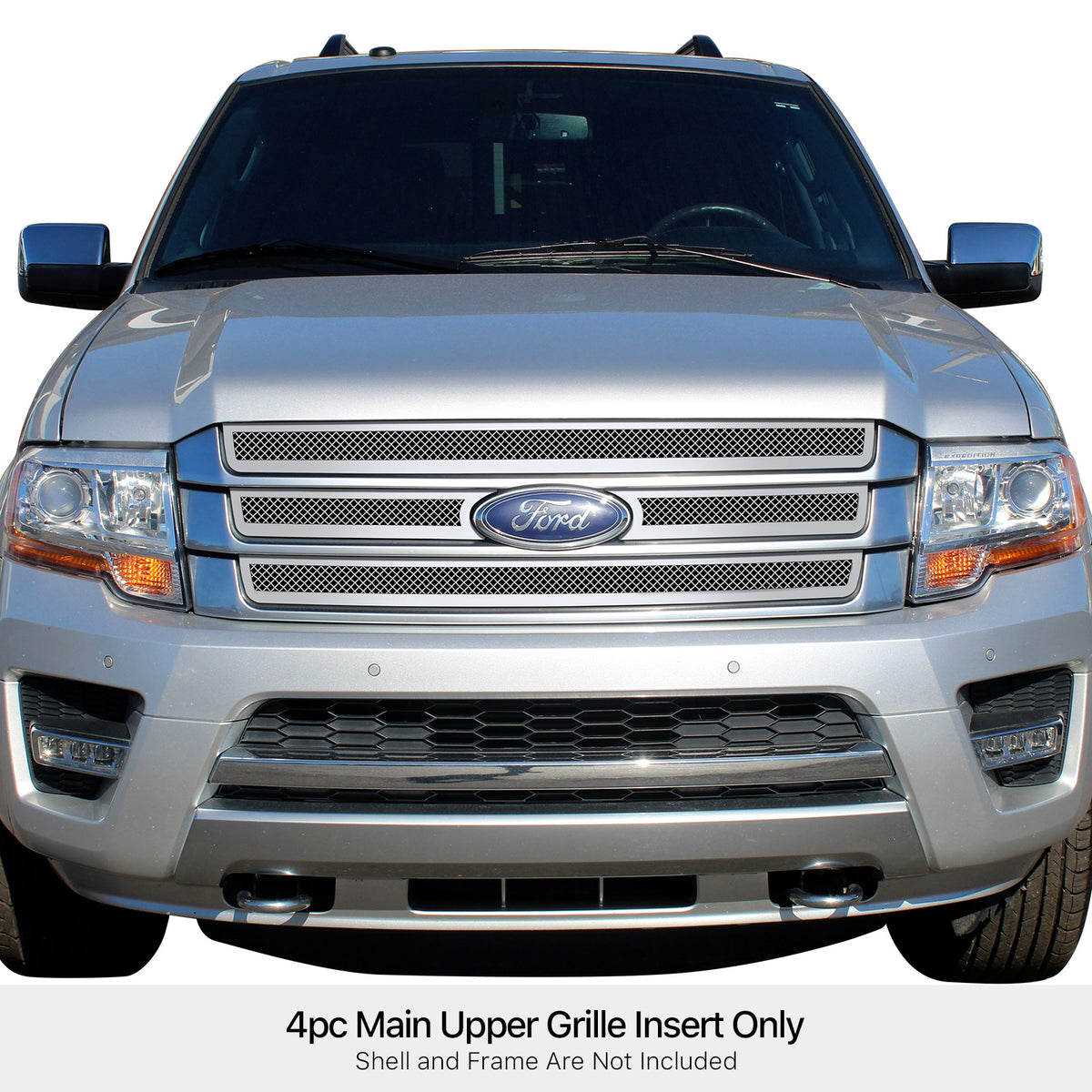 Stainless Steel Main Upper Mesh Grille 2015-2017 Ford Expedition GR06GEB97T