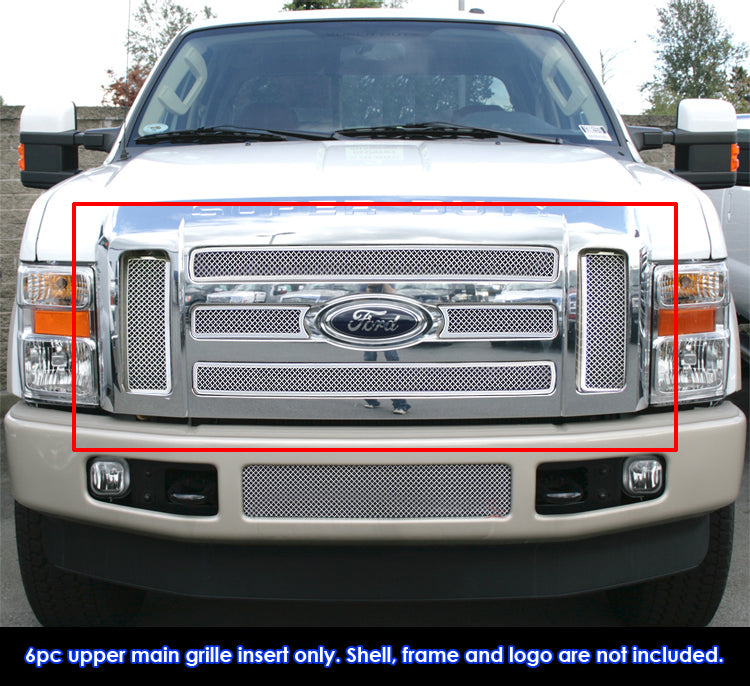 Stainless Steel Main Upper Mesh Grille Ford F-250 SD\Ford F-350 SD\Ford F-450 SD\Ford F-550 SD GR06GEC27T