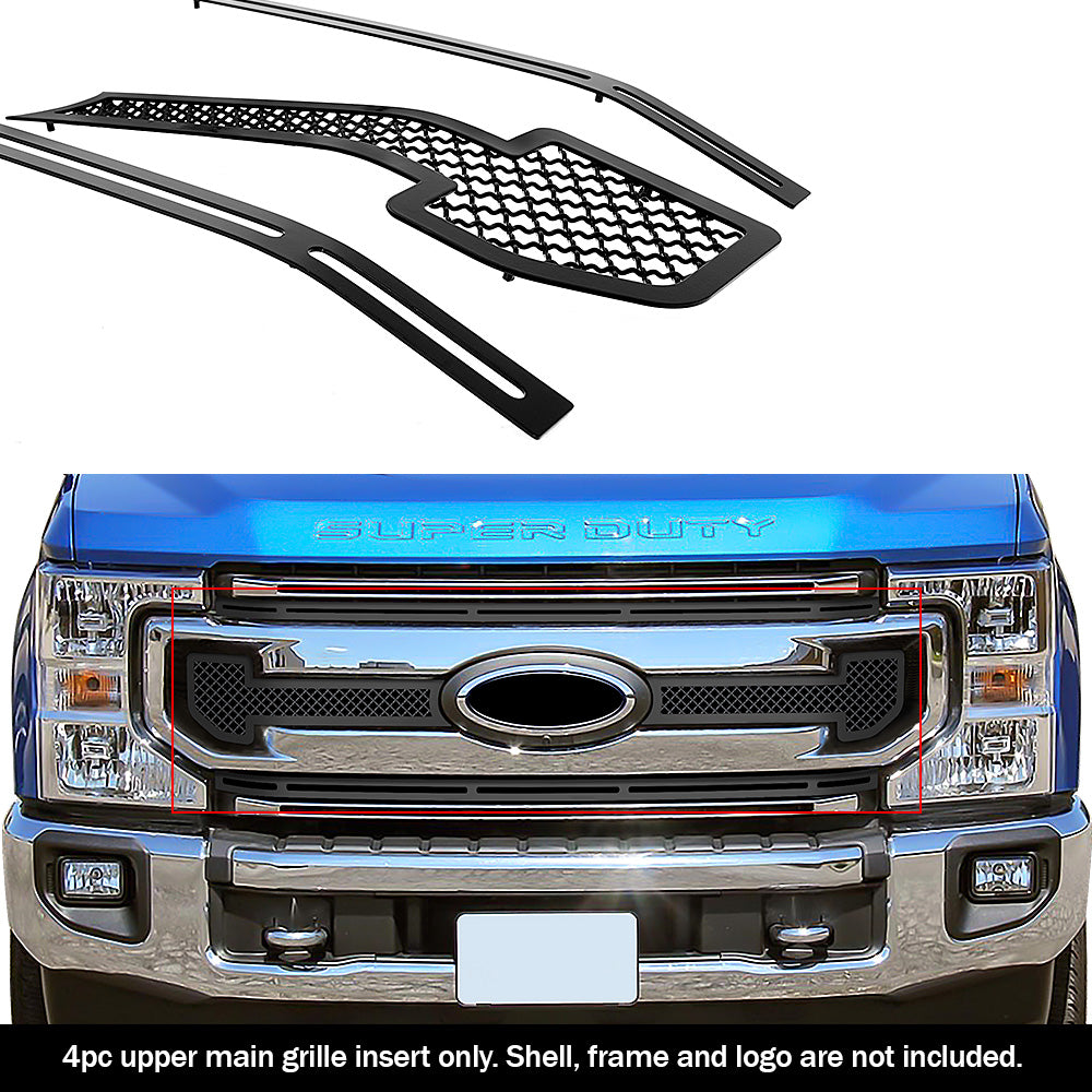 Stainless Steel Main Upper Black Wire Mesh Grille 2020-2021 Ford F-250 XL/ 2020-2021 Ford F-250 XLT/ 2020-2021 Ford F-350 XL/ 2020-2021 Ford F-350 XLT GR06GEJ79K