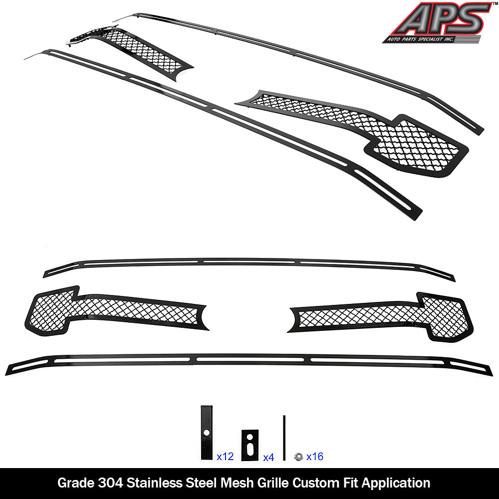 Stainless Steel Main Upper Black Wire Mesh Grille 2020-2021 Ford F-250 XL/ 2020-2021 Ford F-250 XLT/ 2020-2021 Ford F-350 XL/ 2020-2021 Ford F-350 XLT GR06GEJ79K