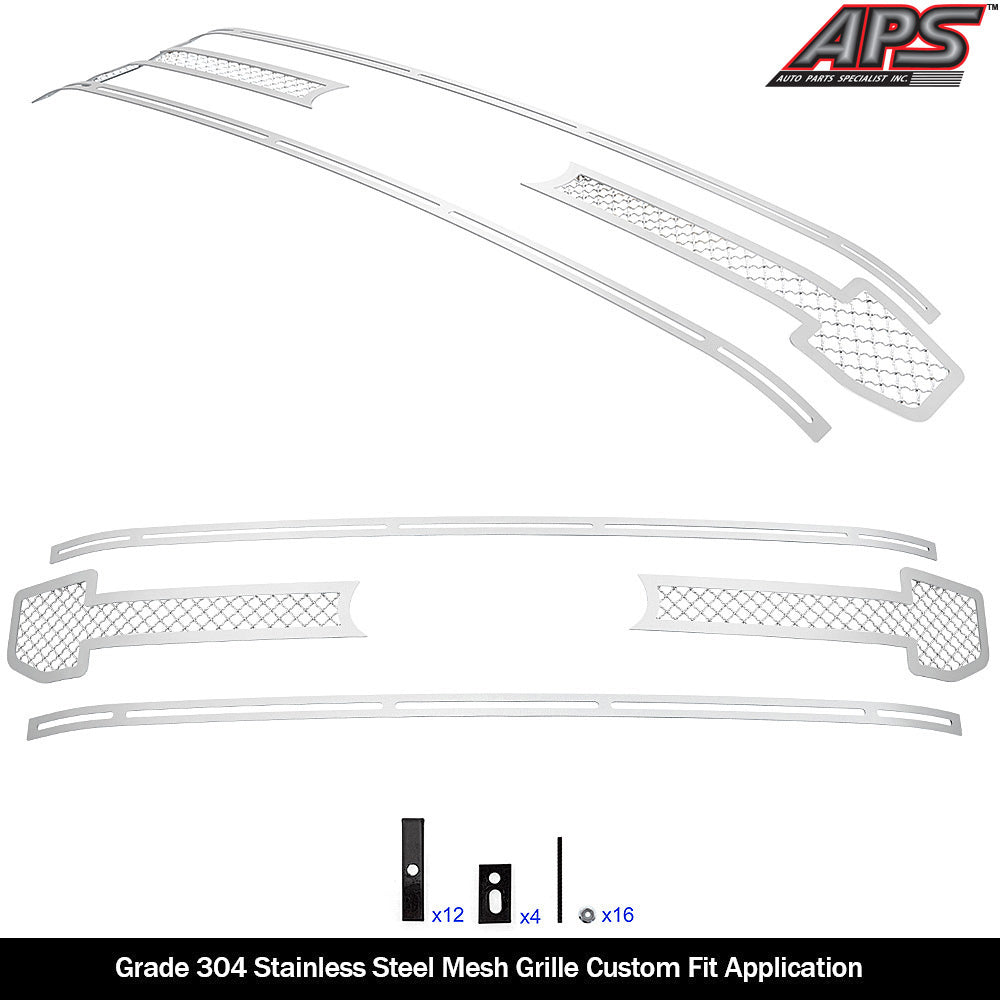 Stainless Steel Main Upper Mesh Grille 2020-2021 Ford F-250 XL/ 2020-2021 Ford F-250 XLT/ 2020-2021 Ford F-350 XL/ 2020-2021 Ford F-350 XLT GR06GEJ79S