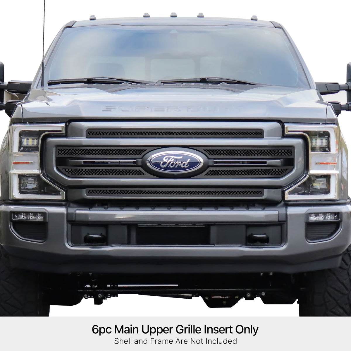 Stainless Steel Main Upper Black Wire Mesh Grille 2020-2022 Ford F-250 Lariat/ 2020-2022 Ford F-350 Lariat GR06GEJ80H