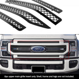 Stainless Steel Main Upper Black Wire Mesh Grille 2020-2022 Ford F-250 Lariat/ 2020-2022 Ford F-350 Lariat GR06GEJ80K