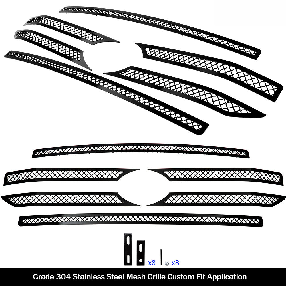 Stainless Steel Main Upper Black Wire Mesh Grille 2020-2022 Ford F-250 Lariat/ 2020-2022 Ford F-350 Lariat GR06GEJ80K