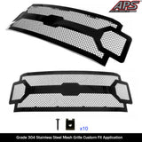 Stainless Steel Main Upper Black Wire Mesh Grille 2017-2019 Ford F-250 Without Front Camera/2017-2019 Ford F-350 Without Front Camera/2017-2019 Ford F-450 Without Front Camera/2017-2019 Ford F-550 Without Front Camera GR06GFC63K