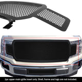 Stainless Steel Main Upper Black Wire Mesh Grille 2018-2020 Ford F-150 Without Front Camera GR06GFD00K