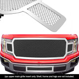 Stainless Steel Main Upper Mesh Grille 2018-2020 Ford F-150 Without Front Camera GR06GFD00S