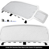 Stainless Steel Main Upper Mesh Grille 2018-2020 Ford F-150 Without Front Camera GR06GFD00S