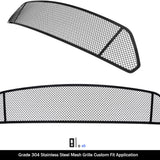 Stainless Steel Main Upper Black Wire Mesh Grille 2015-2017 Ford Mustang Only for V6 Base Models GR06GFD02H