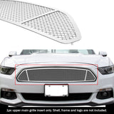 Stainless Steel Main Upper Mesh Grille 2015-2017 Ford Mustang Only for V6 Base Models GR06GFD02T