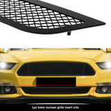 Stainless Steel Lower Bumper Black Wire Mesh Grille 2015-2017 Ford Mustang Base V6 /2015-2017 Ford Mustang Ecoboost V6 GR06GFD03H