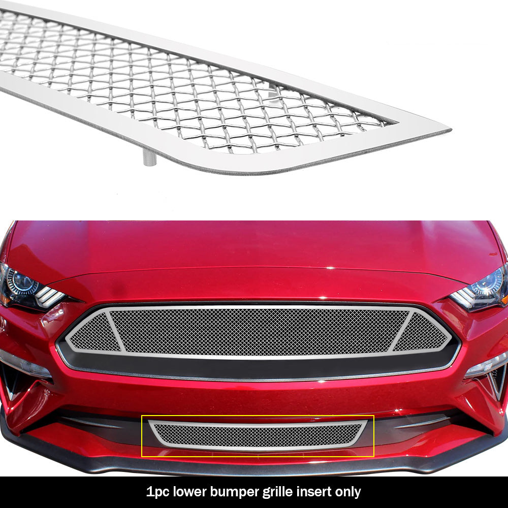 Stainless Steel Lower Bumper Mesh Grille 2018-2022 Ford Mustang GR06GFD07T