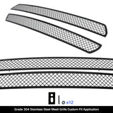 Stainless Steel Main Upper Black Wire Mesh Grille 2018-2020 Ford F-150 King Ranch Square Mesh Style/2018-2020 Ford F-150 Plantium Square Mesh Style GR06GFD43K