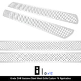 Stainless Steel Main Upper Mesh Grille 2018-2020 Ford F-150 King Ranch Square Mesh Style/2018-2020 Ford F-150 Plantium Square Mesh Style GR06GFD43S