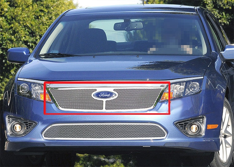 Stainless Steel Main Upper Mesh Grille 2010-2012 Ford Fusion GR06GFG86T
