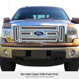 Stainless Steel Main Upper Mesh Grille 2009-2012 Ford F-150 Lariat /2009-2012 Ford F-150 King Ranch GR06GFG88T
