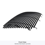 Stainless Steel Main Upper Black Stainless Steel Billet Grille 2004-2008 Ford F-150 All Model GR06HEB60J