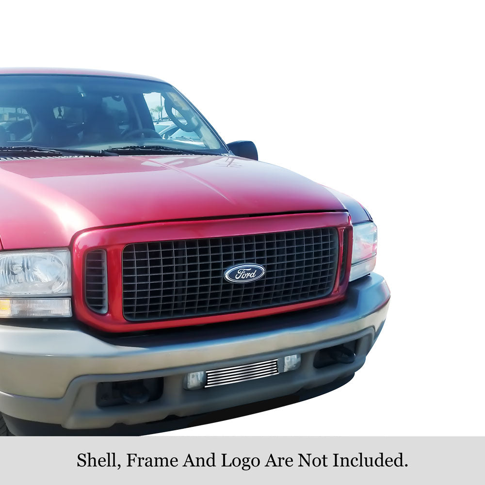 Stainless Steel Lower Bumper Stainless Steel Billet Grille 1999-2004 Ford F-250 SD /1999-2004 Ford F-350 SD /1999-2004 Ford F-450 SD /1999-2004 Ford F-550 SD /2000-2004 Ford Excursion GR06HEC98S