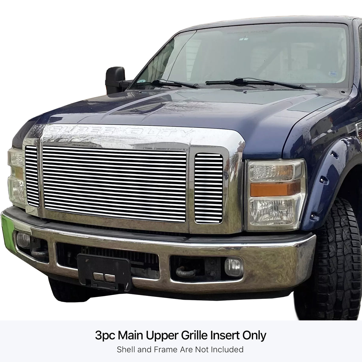 Stainless Steel Main Upper Stainless Steel Billet Grille 2008-2010 Ford F-250 /2008-2010 Ford F-350 /2008-2010 Ford F-450 /2008-2010 Ford F-550 GR06HEE41S
