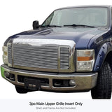 Stainless Steel Main Upper Stainless Steel Billet Grille 2008-2010 Ford F-250 /2008-2010 Ford F-350 /2008-2010 Ford F-450 /2008-2010 Ford F-550 GR06HEE41S