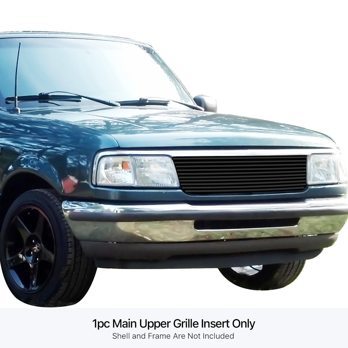 Stainless Steel Main Upper Black Stainless Steel Billet Grille 1993-1997 Ford Ranger Not For 4WD GR06HEJ13J