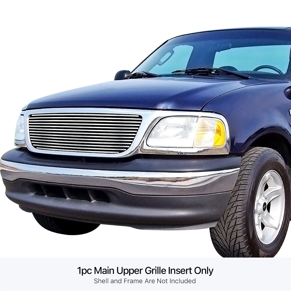 Stainless Steel Main Upper Stainless Steel Billet Grille 1999-2003 Ford F-150 /1999-2002 Ford Expedition /1999-2003 Ford F-150 Harley Davidson /1999-2003 Ford F-150 Lightning /2004-2004 Ford F-150 Heritage GR06HEJ72S