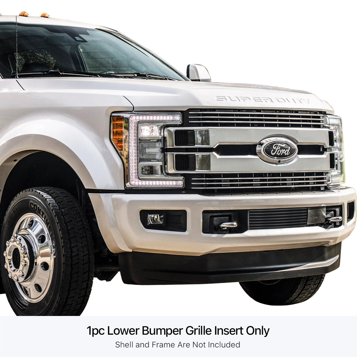 Stainless Steel Lower Bumper Black Stainless Steel Billet Grille 2017-2019 Ford F-250 /2017-2019 Ford F-350 GR06HFC99J