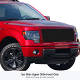 Stainless Steel Main Upper Black Stainless Steel Billet Grille 2009-2014 Ford F-150 Not For Harley Davidson And Raptor GR06HFD14J
