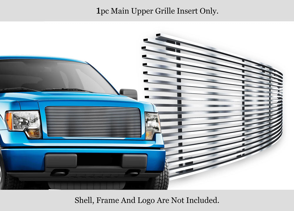 Stainless Steel Main Upper Stainless Steel Billet Grille 2009-2014 Ford F-150 Not For Harley Davidson And Raptor GR06HFD14S