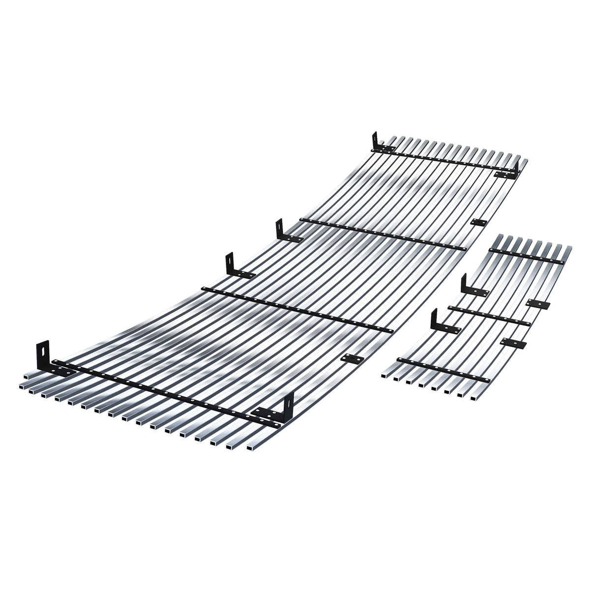 Stainless Steel Main Upper + Lower Bumper Stainless Steel Billet Grille 2009-2014 Ford F-150 Not For Harley Davidson And Raptor GR06HFF14S