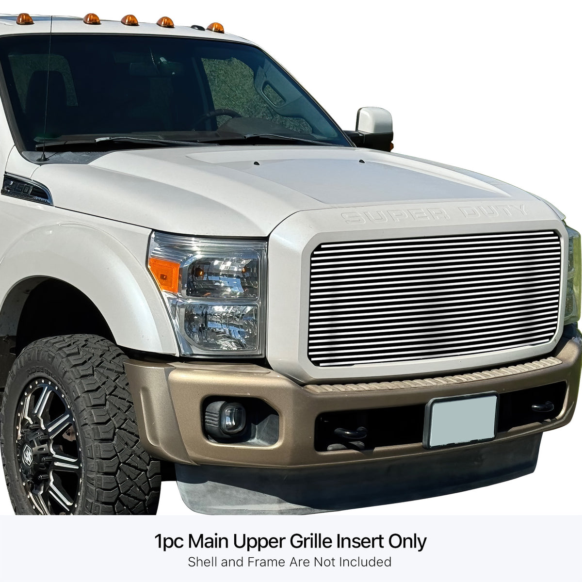 Stainless Steel Main Upper Stainless Steel Billet Grille 2011-2016 Ford F-250 SD /2011-2016 Ford F-350 SD /2011-2016 Ford F-450 SD /2011-2016 Ford F-550 SD GR06HFH28S
