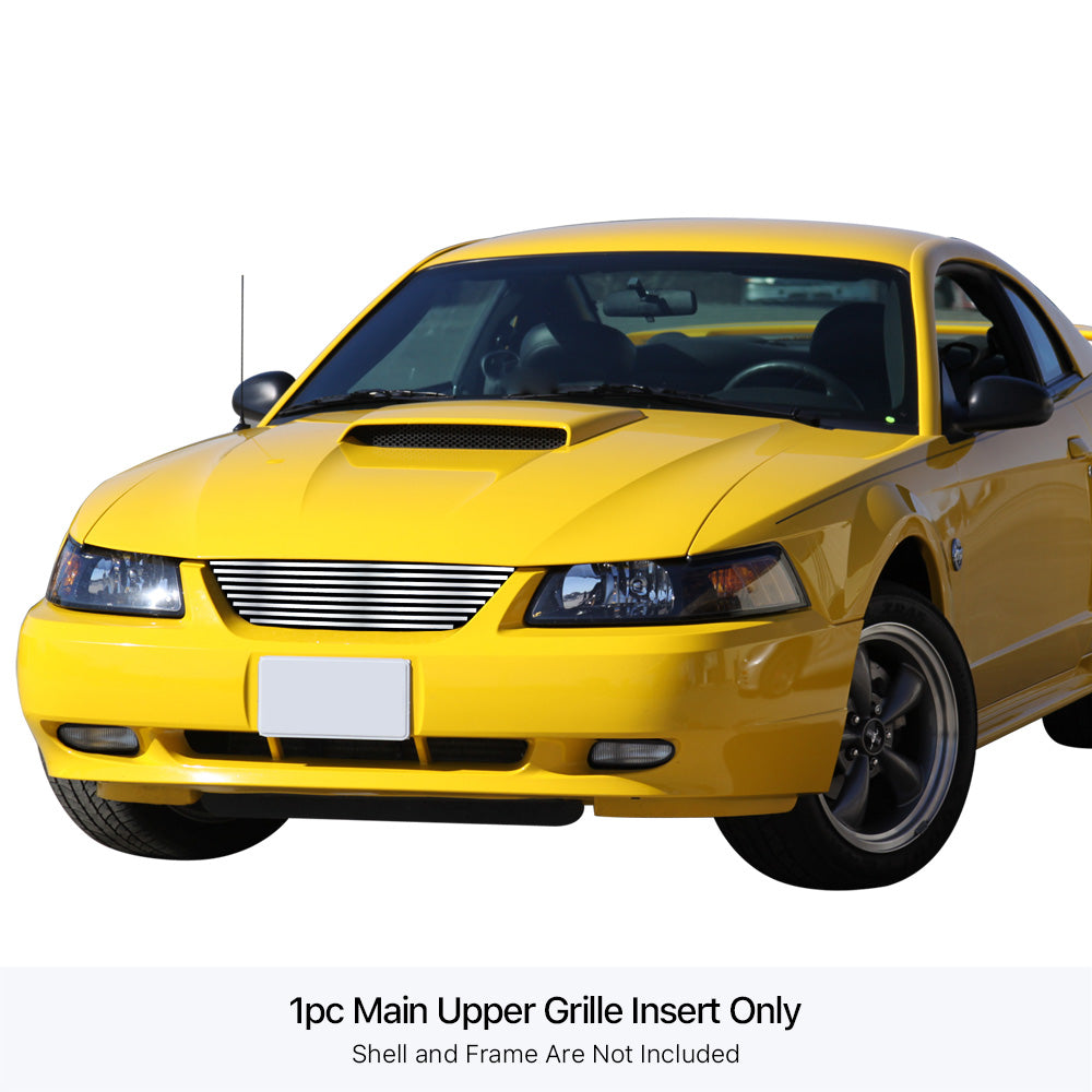 Stainless Steel Main Upper Stainless Steel Billet Grille 1999-2004 Ford Mustang GR06HFJ09S
