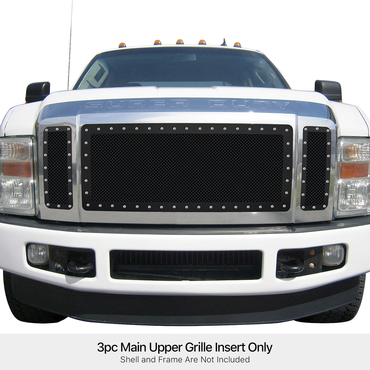 Stainless Steel Main Upper Rivet Grille Ford F-250\Ford F-350\Ford F-450\Ford F-550 GR06LEA71H
