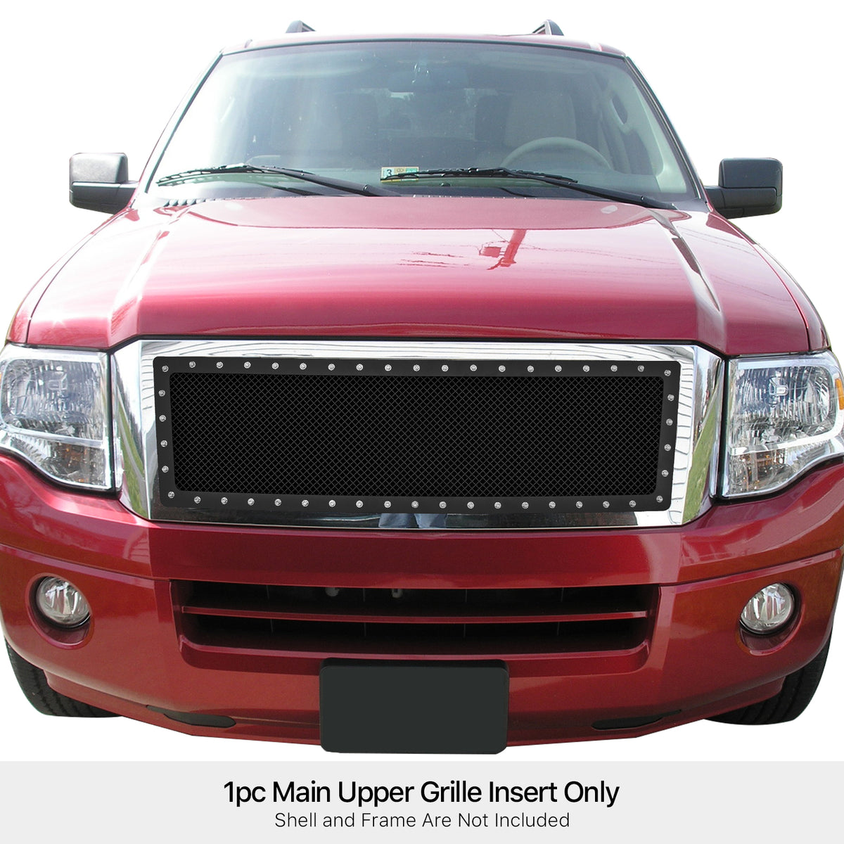 Stainless Steel Main Upper Rivet Grille 2007-2014 Ford Expedition GR06LEC49H