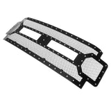 Stainless Steel Main Upper Rivet Grille 2017-2019 Ford F-250 Without Front Camera/2017-2019 Ford F-350 Without Front Camera/2017-2019 Ford F-450 Without Front Camera/2017-2019 Ford F-550 Without Front Camera GR06LFC63C