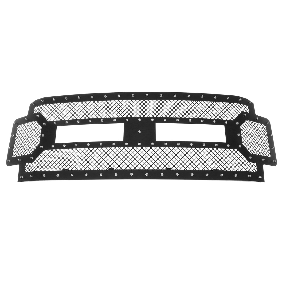 Stainless Steel Main Upper Rivet Grille 2017-2019 Ford F-250 Without Front Camera/2017-2019 Ford F-350 Without Front Camera/2017-2019 Ford F-450 Without Front Camera/2017-2019 Ford F-550 Without Front Camera GR06LFC63C