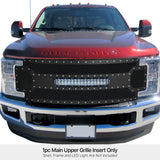 Stainless Steel Main Upper Rivet Grille 2017-2019 Ford F-250 Without Front Camera/2017-2019 Ford F-350 Without Front Camera/2017-2019 Ford F-450 Without Front Camera/2017-2019 Ford F-550 Without Front Camera GR06LFC63D