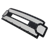 Stainless Steel Main Upper Rivet Grille 2017-2019 Ford F-250 Without Front Camera/2017-2019 Ford F-350 Without Front Camera/2017-2019 Ford F-450 Without Front Camera/2017-2019 Ford F-550 Without Front Camera GR06LFC63D