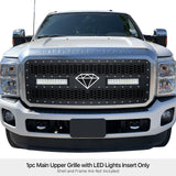 Stainless Steel Main Upper Sheet Grille 2011-2016 Ford F-250 SD /2011-2016 Ford F-350 SD /2011-2016 Ford F-450 SD /2011-2016 Ford F-550 SD GR06LFH28L