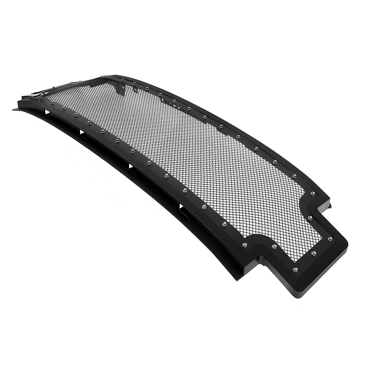 PE + Stainless Steel Main Upper Package Grille 2017-2019 Ford F-250 Without Front Camera/2017-2019 Ford F-350 Without Front Camera/2017-2019 Ford F-450 Without Front Camera/2017-2019 Ford F-550 Without Front Camera GR06PFC63H