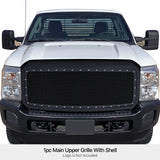 PE + Stainless Steel Main Upper Package Grille 2011-2016 Ford F-250 SD /2011-2016 Ford F-350 SD /2011-2016 Ford F-450 SD /2011-2016 Ford F-550 SD GR06PFH28H
