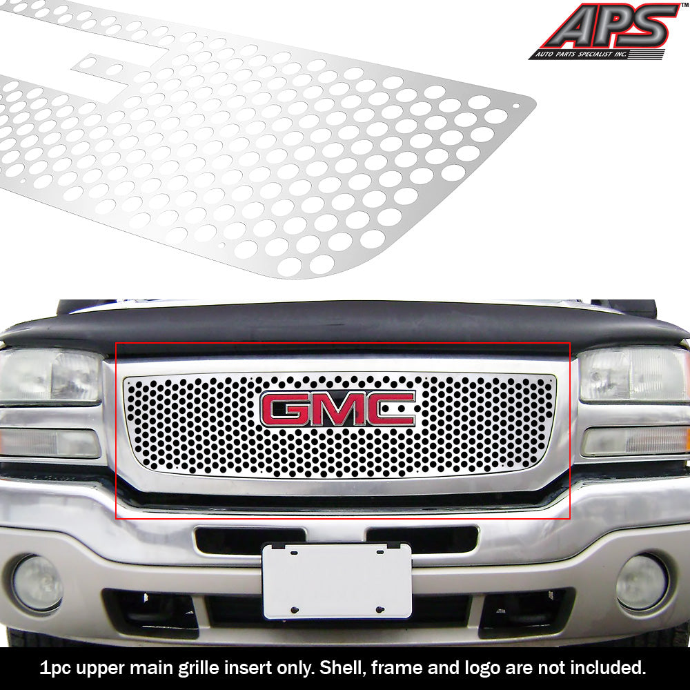 Stainless Steel Main Upper Sheet Grille GMC Sierra 1500\GMC Sierra 1500 HD\GMC Sierra 2500\GMC Sierra 2500 HD\GMC Sierra 3500 GR07DEG71S