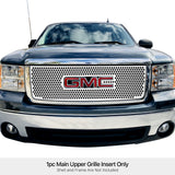 Stainless Steel Main Upper Sheet Grille 2007-2013 GMC Sierra 1500 /2007-2010 GMC Sierra Denali New Body With Logo Show GR07DFD74S