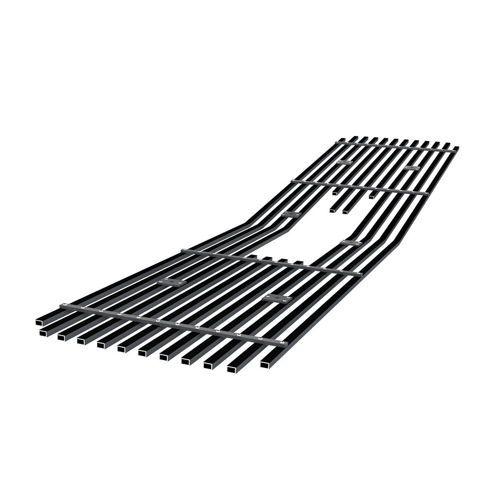 Stainless Steel Main Upper Black Stainless Steel Billet Grille 1994-1998 GMC C/K Pickup Single Lights Only With Logo Show/1994-1999 GMC Suburban Single Lights Only  With Logo Show/1994-1999 GMC Yukon Single Lights Only  With Logo Show GR07FEB71J