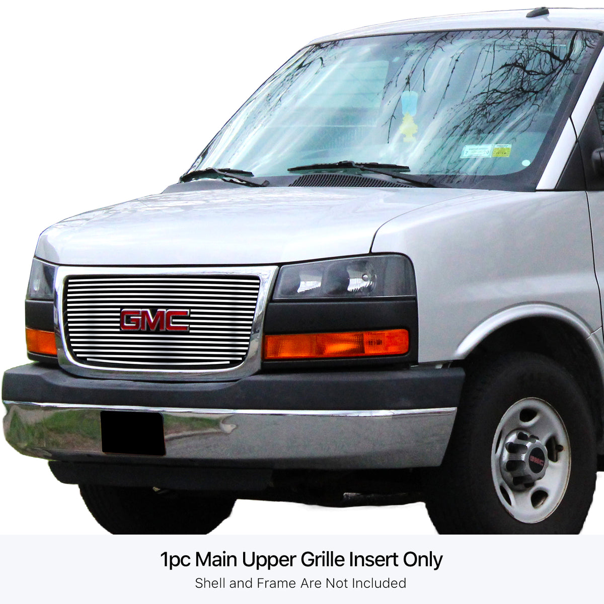 Stainless Steel Main Upper Stainless Steel Billet Grille 2003-2025 GMC Savana GR07FED76S