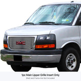 Stainless Steel Main Upper Stainless Steel Billet Grille 2003-2025 GMC Savana GR07FED76S