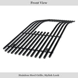 Stainless Steel Main Upper Black Stainless Steel Billet Grille 1994-1998 GMC C/K Pickup  with Stacked Lights/1994-1999 GMC Suburban  Composite Plastic Lights/1994-1998 GMC Yukon GR07FEG14J
