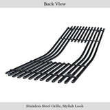 Stainless Steel Main Upper Black Stainless Steel Billet Grille 1994-1998 GMC C/K Pickup  with Stacked Lights/1994-1999 GMC Suburban  Composite Plastic Lights/1994-1998 GMC Yukon GR07FEG14J
