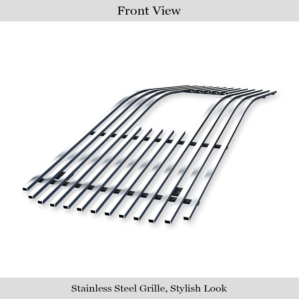 Stainless Steel Main Upper Stainless Steel Billet Grille 1994-1998 GMC C/K Pickup  with Stacked Lights/1994-1999 GMC Suburban  Composite Plastic Lights/1994-1998 GMC Yukon GR07FEG14S